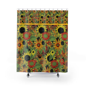 Open image in slideshow, Flower Bed Haze Shower Curtains

