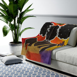Chocolate Sunshine Velveteen Plush Blanket