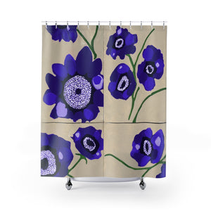 Open image in slideshow, Ploochy&#39;s Poppies Shower Curtain
