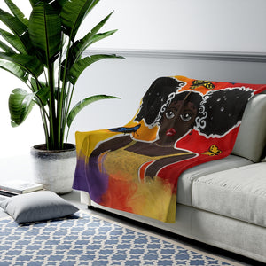Chocolate Sunshine Velveteen Plush Blanket