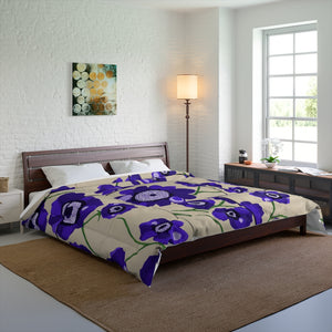 Ploocy's Poppies Purple Comforter