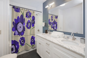 Ploochy's Poppies Shower Curtain
