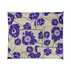 Open image in slideshow, Ploocy&#39;s Poppies Purple Comforter
