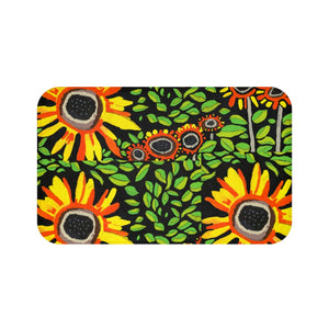 Open image in slideshow, Sunflowers After Dark Bath Mat
