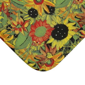 Flower Bed Haze Bath Mat