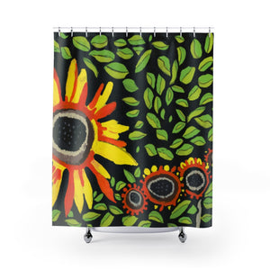 Open image in slideshow, Sunflowers After Dark Shower Curtains
