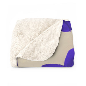 Ploochy's Poppies Purple Sherpa Fleece Blanket